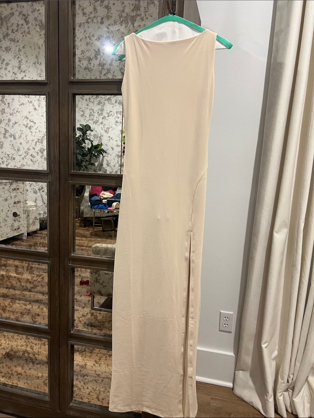 Susana Monaco Cream Sleeveless Maxi Dress with Side Slit